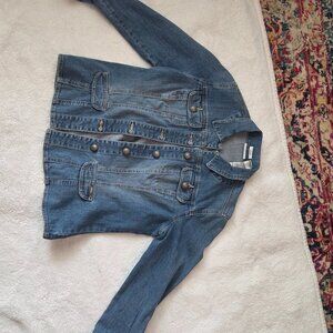 Liz & Company Petite Demin Jacket Blue